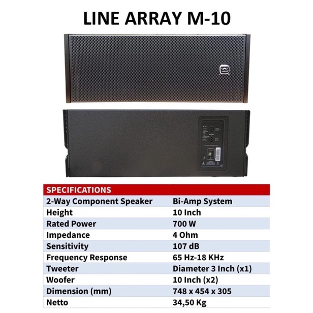 speaker wisdom line array M-10