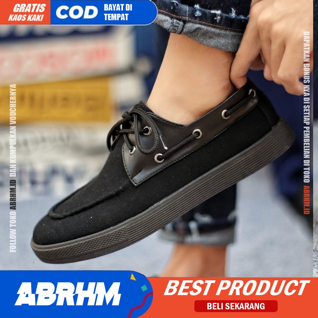 ABRHM X ZAPATO Sepatu kasual Pria loafers Sepatu casual pria cowok keren termurah pria Sepatu Kerja Kantor Semi Formal Kuliah Kondangan Gaya keren Kekinian Murah Terlaris