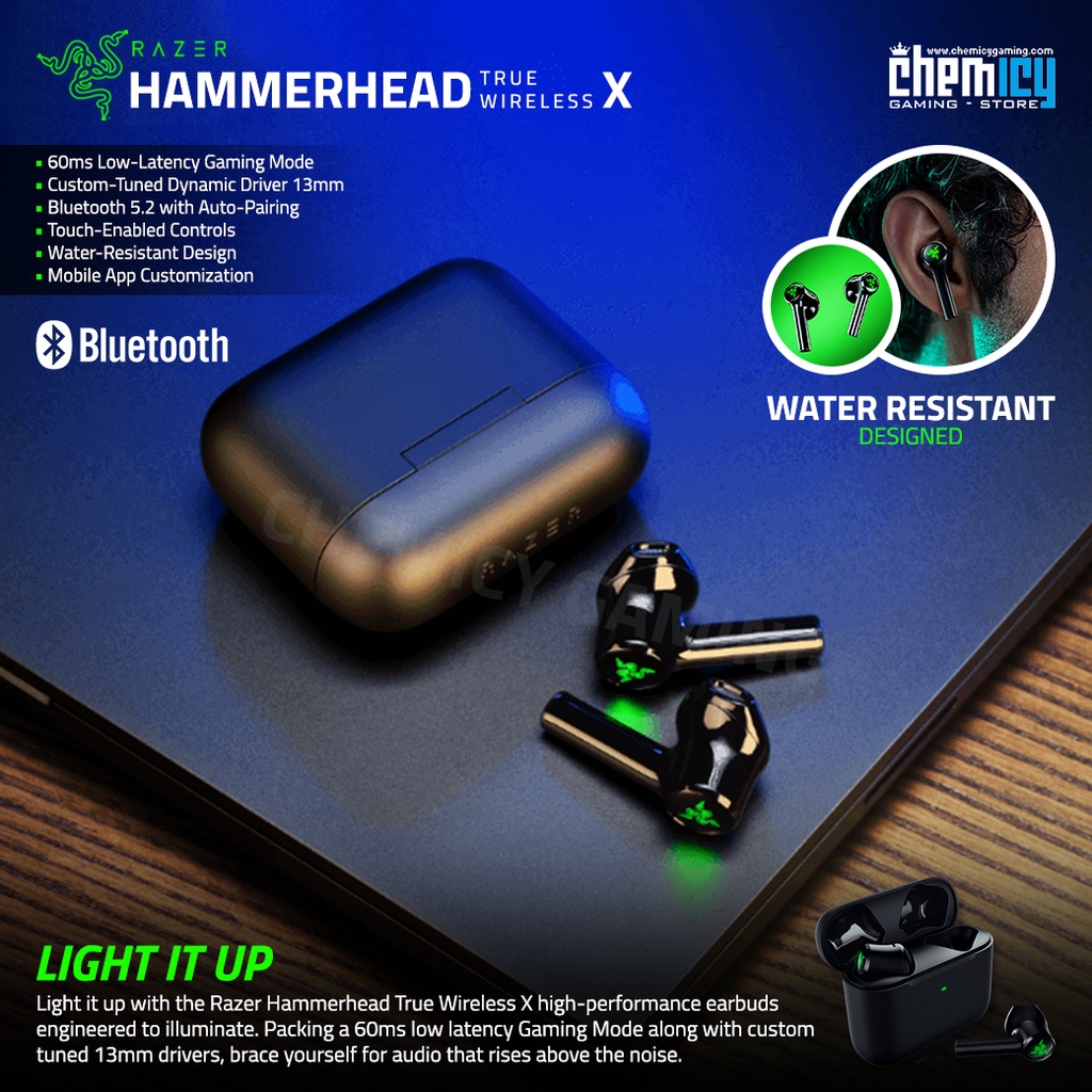 Razer Hammerhead True Wireless X TWS Bluetooth Earbuds