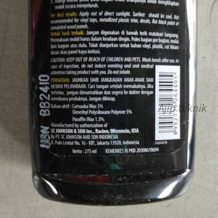 Kit Metallic Car Liquid Wax &quot; cair &quot; Metalic 275 ml