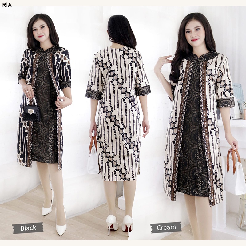 Evercloth Wawa Dress Batik Wanita Dress Wanita Batik Couple