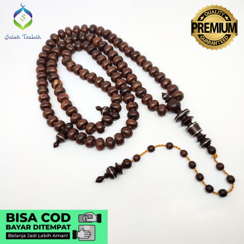 Tasbih Kayu Galih Asem Motif Profil Size 9mm x 11mm_Motif Kepala Super