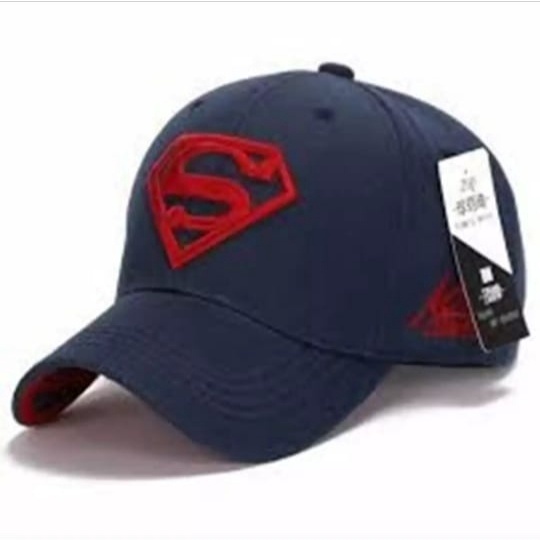 Topi Baseball Logo Superman Topi Pri dan Wanita Dewasa