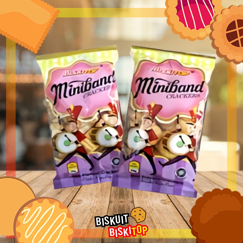 

B. BISKITOP - Mini Band 35gr Rasa Manis Biskuit Kue Kering Cemilan Dewasa Anak Renyah Enak