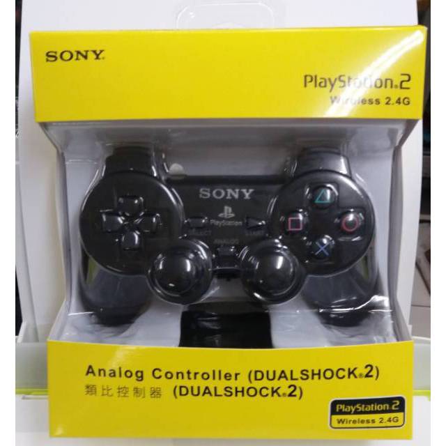 Stick wireless ps2 / stik ps 2 wireless original tanpa kabel warna hitam pabrik