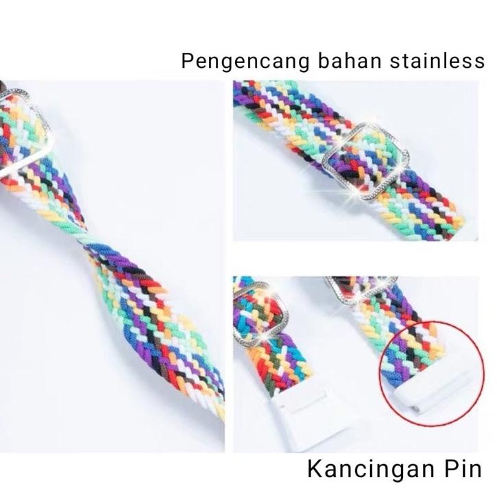 Paling Sesuai.. Strap Huawei Band 7 Nilon Tali Huawei Band 7 Nilon Bahan Kancing Stainless