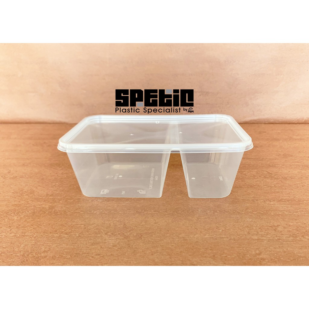 (25 set) Tinwall Sekat 2 Suapi 700ml / Tinwall 700ml Sekat 2 Suapi / Tinwall Suapi 700ml Sekat