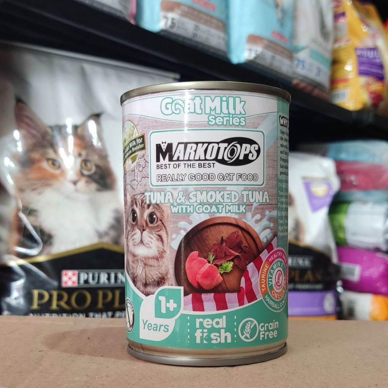 Markotops Tuna &amp; Smoked Tuna 400gr - Makanan Kucing Kaleng