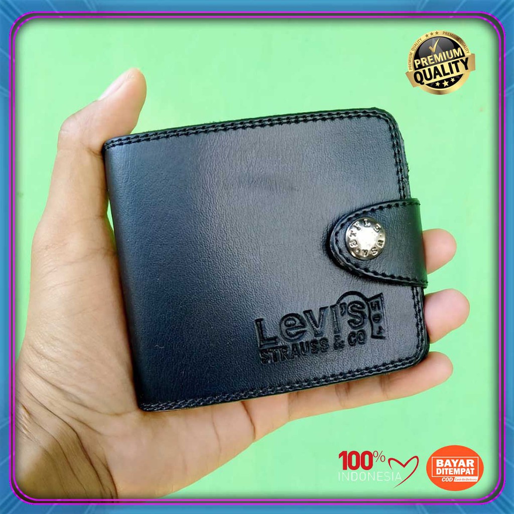 TERIMA COD! Dompet lipat kancing levis kasual bayar di tempat