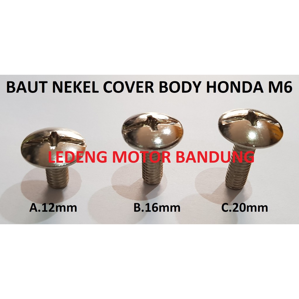 Baut Nekel Cover Body Honda Bodi Crome M6
