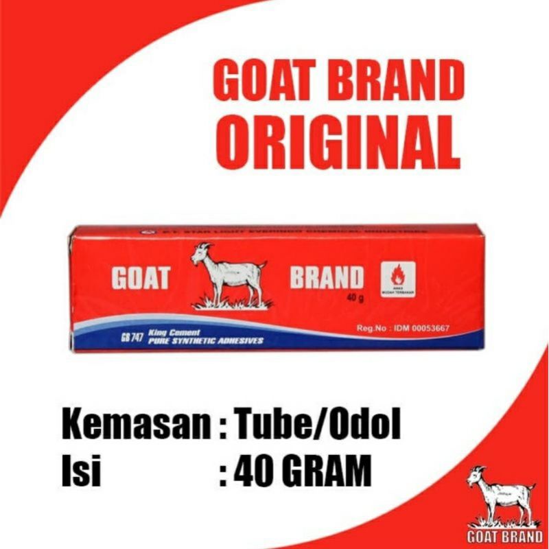 Lem kambing 40g / Goat brand glue (1 pcs) / Lem kambing kotak / lem kambing odol