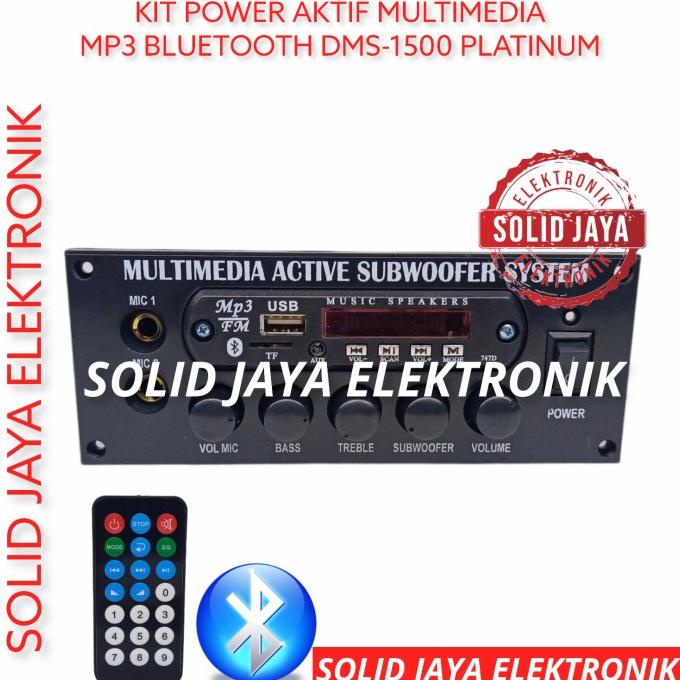 Kit Power Speaker Aktif Mp3 Bluetooth Stereo Ampli Dms 1500 Platinum