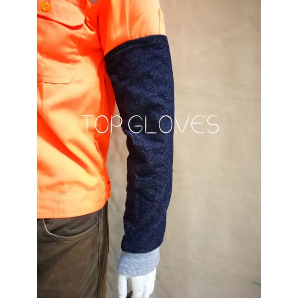 Apron Tangan Jeans Rib - Welding Sleeves - ARM Protector - Manset Pelindung Tangan  atau Nadi