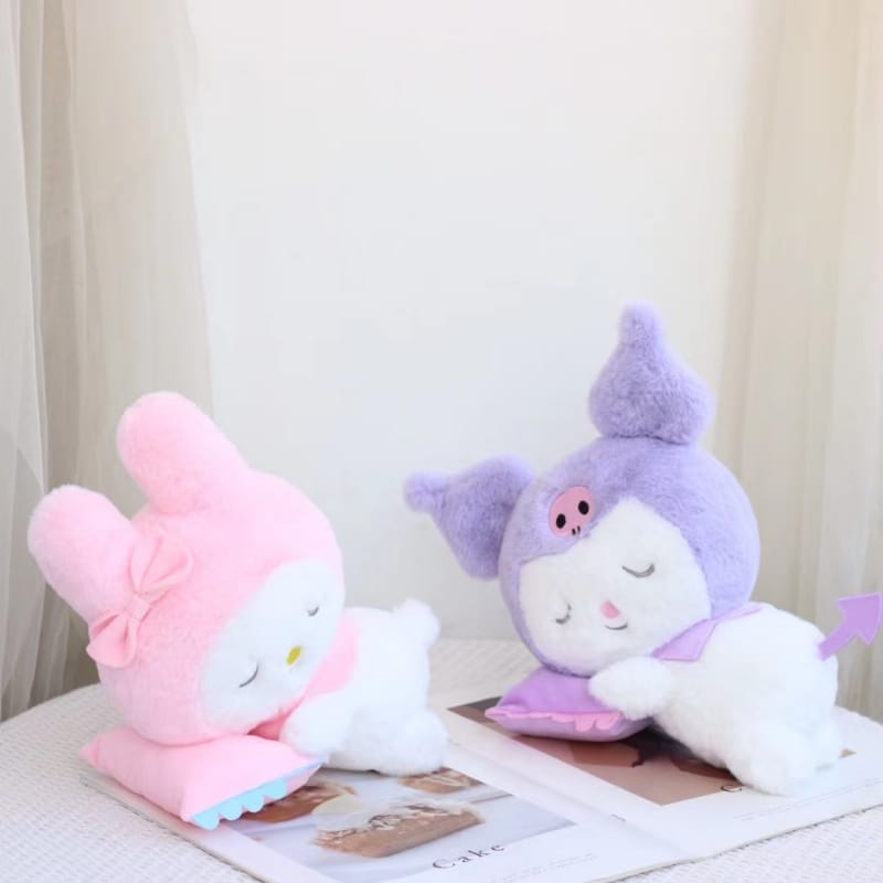 Boneka Cartoon Bantal Gantungan Kunci Bahan Plush