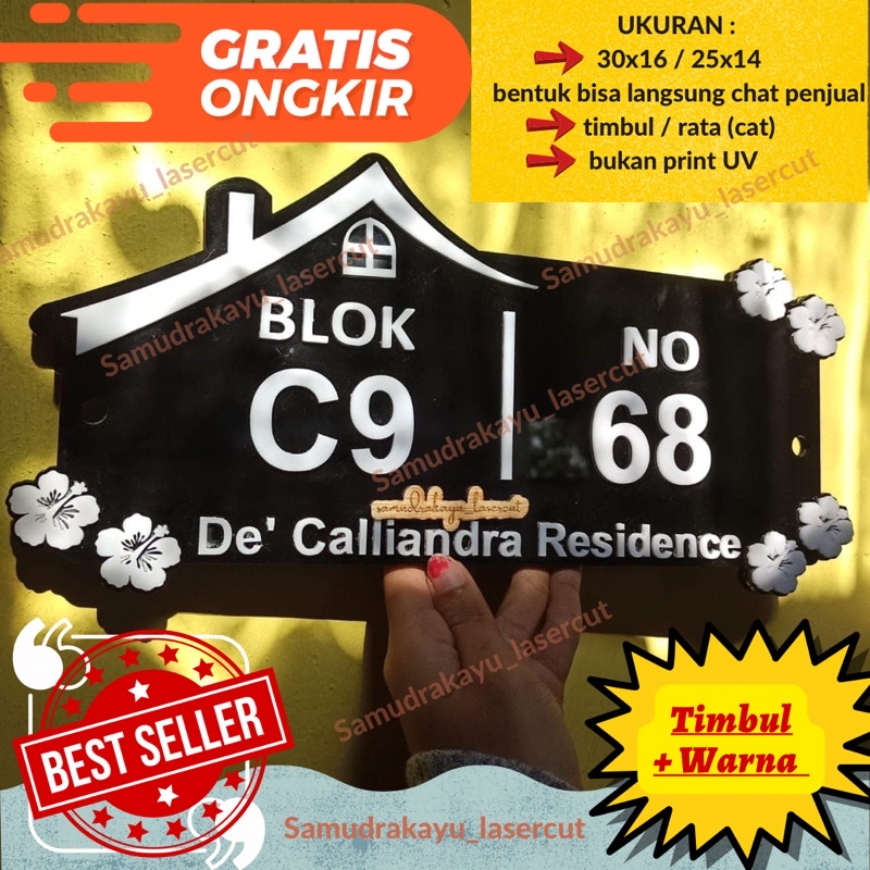 Nomor Rumah Bahan IMPORT PREMIUM (elegant,klasik,aestetik)