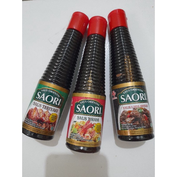 

Saori saos tiram saos teriyaki dan saos lada hitam 135/133 ml