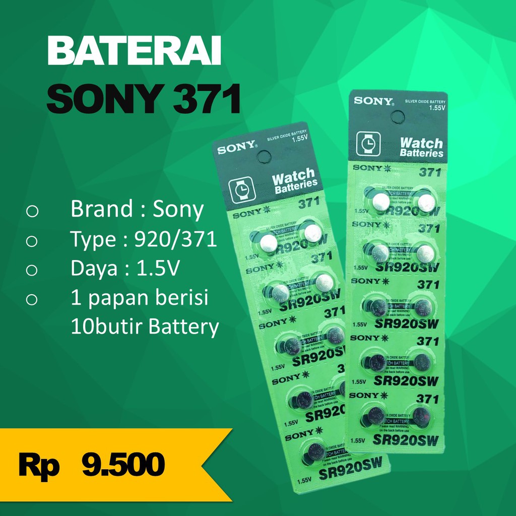 Baterai 920 Batrei 371 Baterai Sr920 Merk Sony