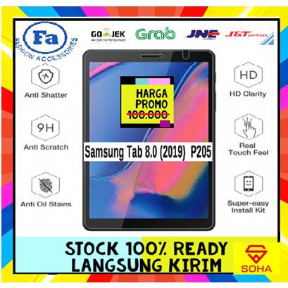 ABT-02 Tempered Glass STD Samsung Tab A 8 Inch / P205 / Anti Gores Kaca