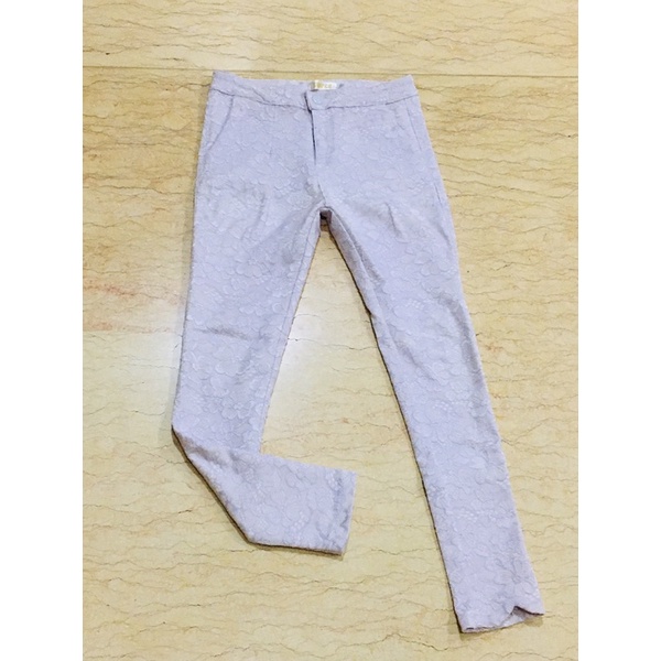 Preloved CELANA 7/8 BROKAT UNGU MUDA