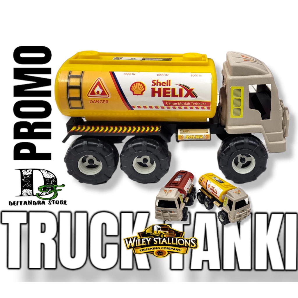 Mobil-mobilan Pertamina - Mobil tangki Pertamina Mainan Anak - Mobilan Dorong Kemasan Plastik SNI - 
