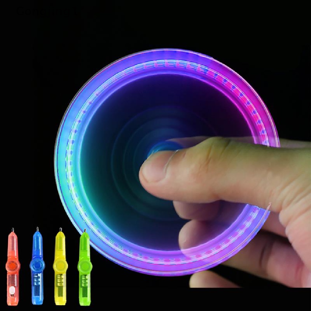 Gongjing1 Pulpen Fidget Spinner Gyro Dengan Lampu Led Untuk Kantor