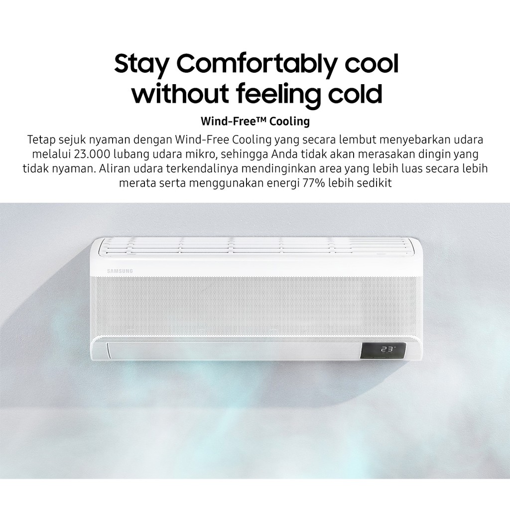 Samsung Ac Wind Free Technology 2 Pk Ar18tyeaewknse Indonesia