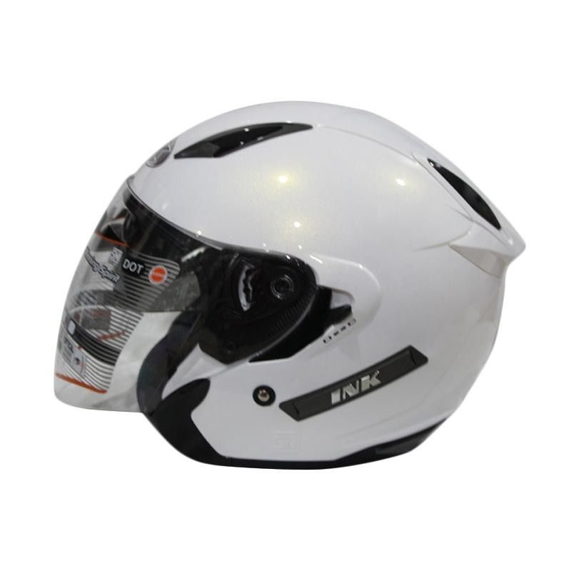 Helm INK METRO 2 Double Visor Putih Hitam Glossy Doff Merah Ferarri Gunmet Pelindung Kepala Pria 2 Wanita