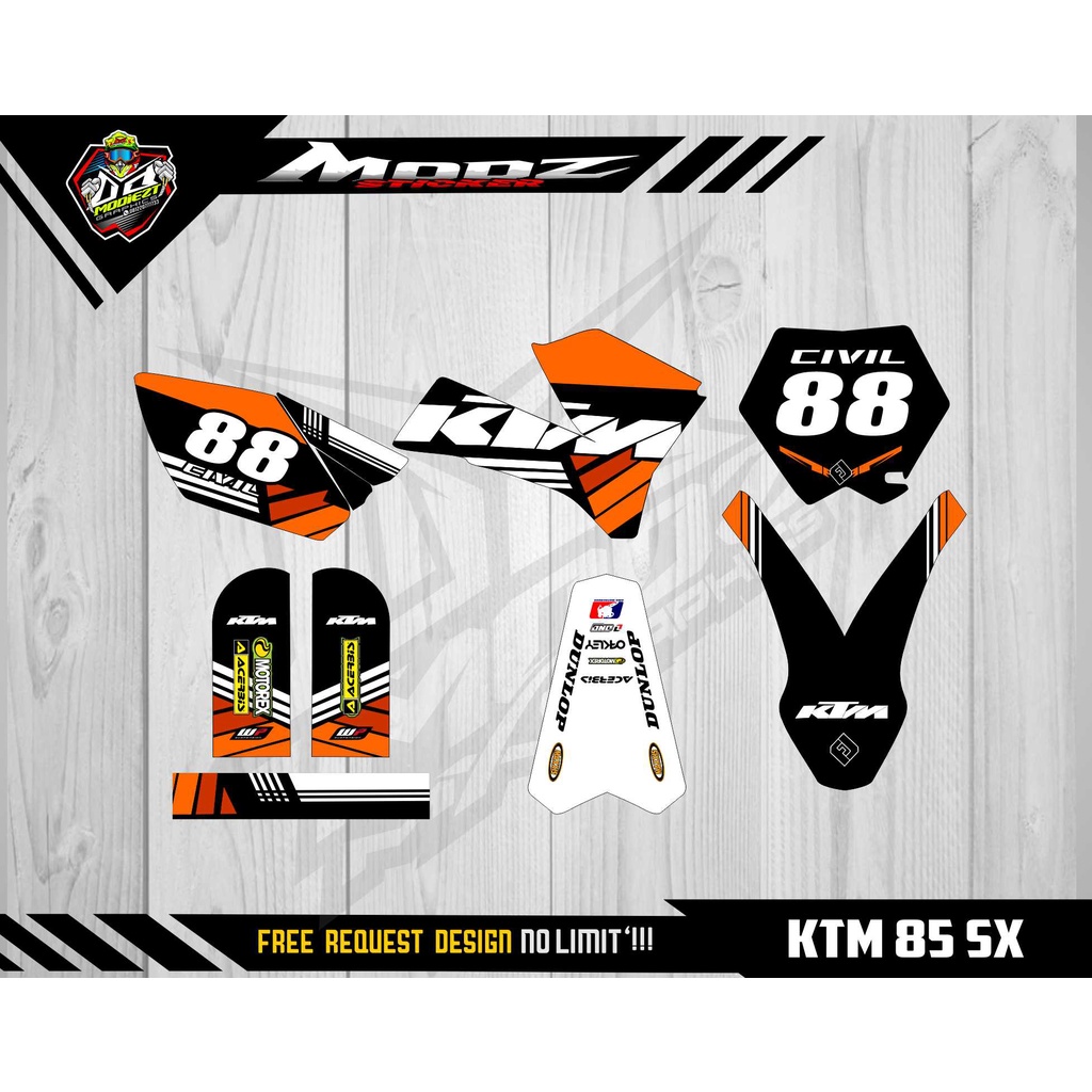 DECAL KTM 85 OLD