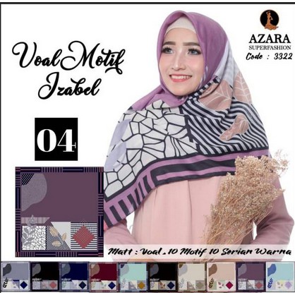 jilbab segi empat hijab instan jilbab segi empat kerudung segi empat jil Voal motif izabel azara