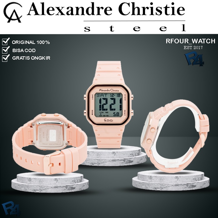Alexander Christie Wanita Digital Jam Tangan Alexandre Christie Cewek Jam AC Perempuan Digital Origi