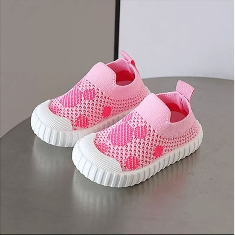 COD} Sepatu Anak POLKA Non LED/Sepatu Anak Import/Sepatu Anak Slip on/Sepatu Santai Anak/Anakitu Anak Casual usia 1-6th