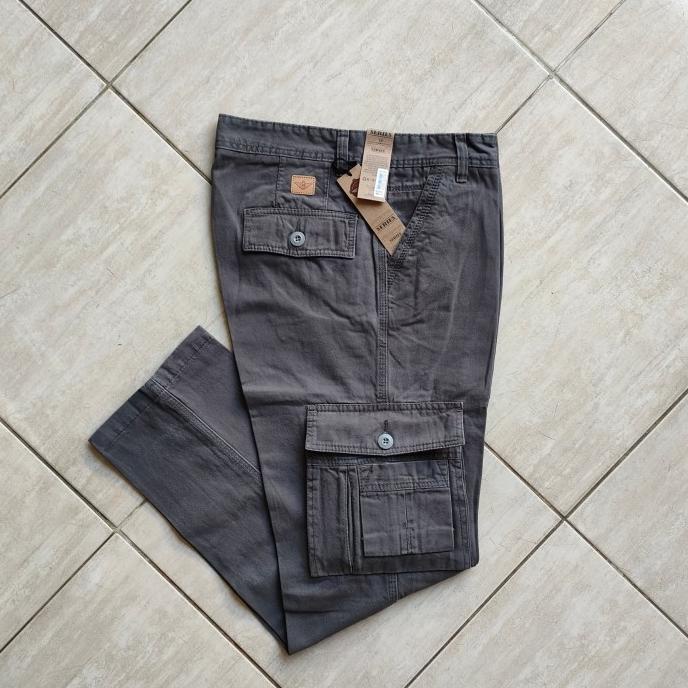 celana panjang jeans pria cargo/gunung/kantong samping