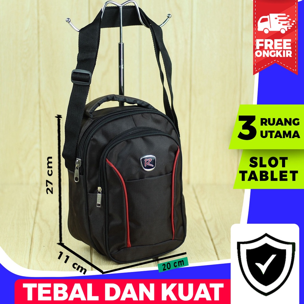 Tas Selempang Laki-Laki Slempang Keren Simple Cowok Kekinian Trendy Slingbag Hangout Travelling