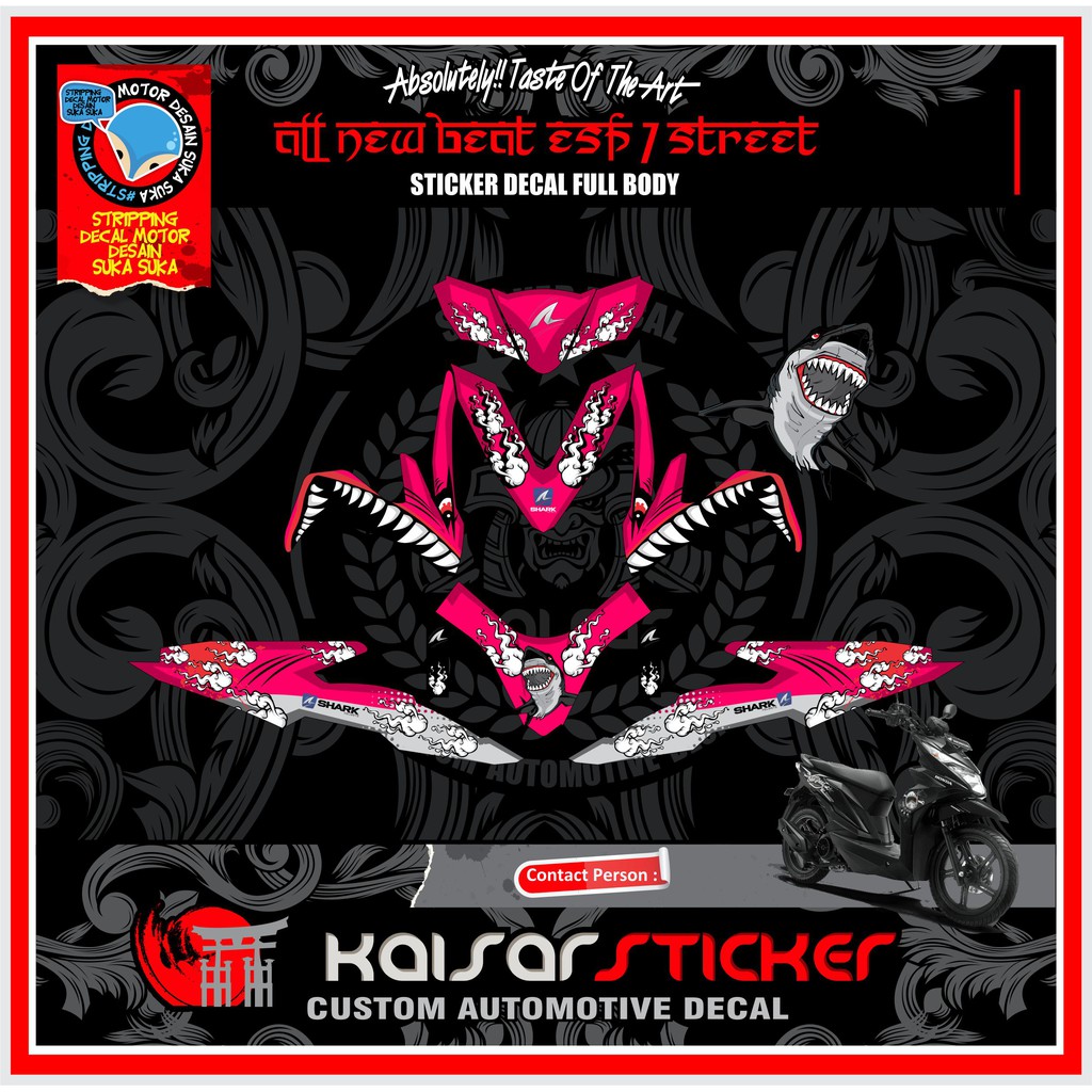 Decal Motor Full Body Beat Street 2019 / Beat Esp New Shark
