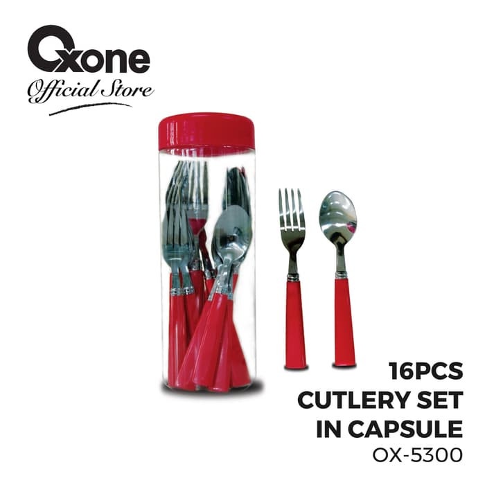 CUTLERY SET / TEMPAT SENDOK GARPU SET OXONE OX-5300 / OX5300 - 16 Pcs
