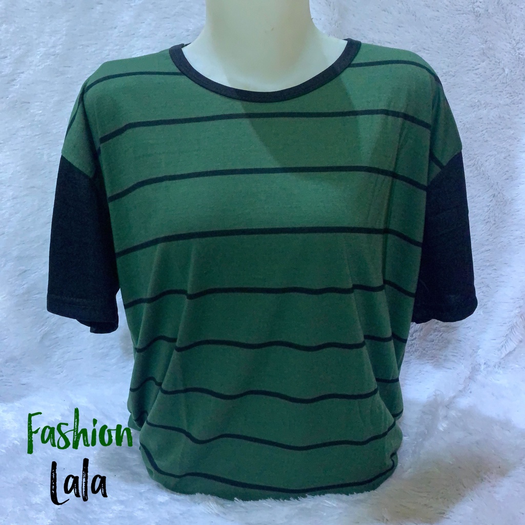 Kaos Atasan Wanita Jumbo XXL Lengan Pendek Spandek LD 120 cm