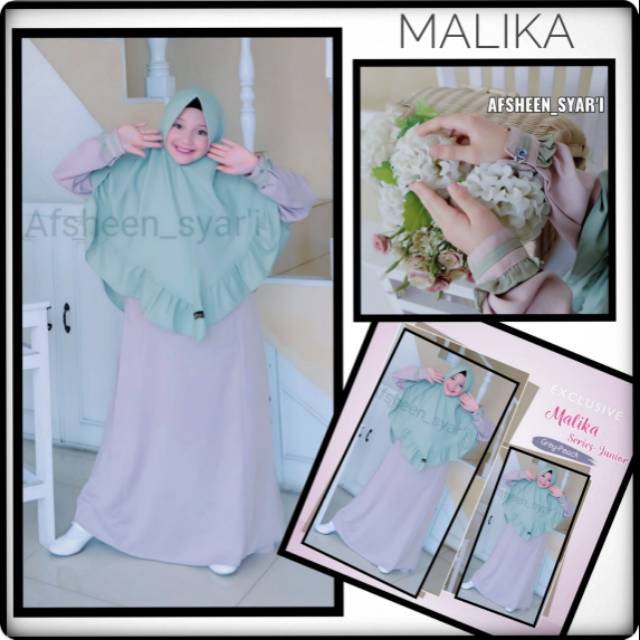 GAMIS ANAK SYARI MUSLIMAH JUNIOR MALIKA SERIES by AFSHEEN