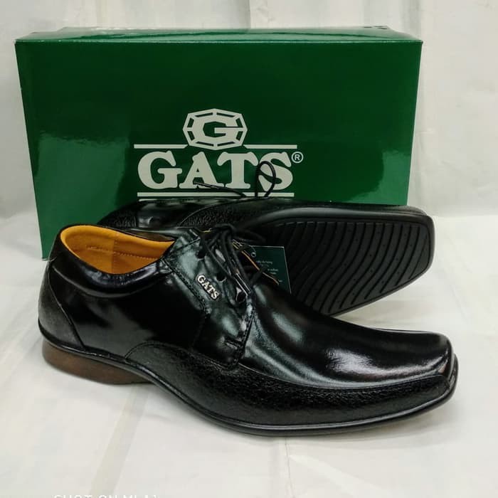 sepatu tali gats zu 003 black terbaru