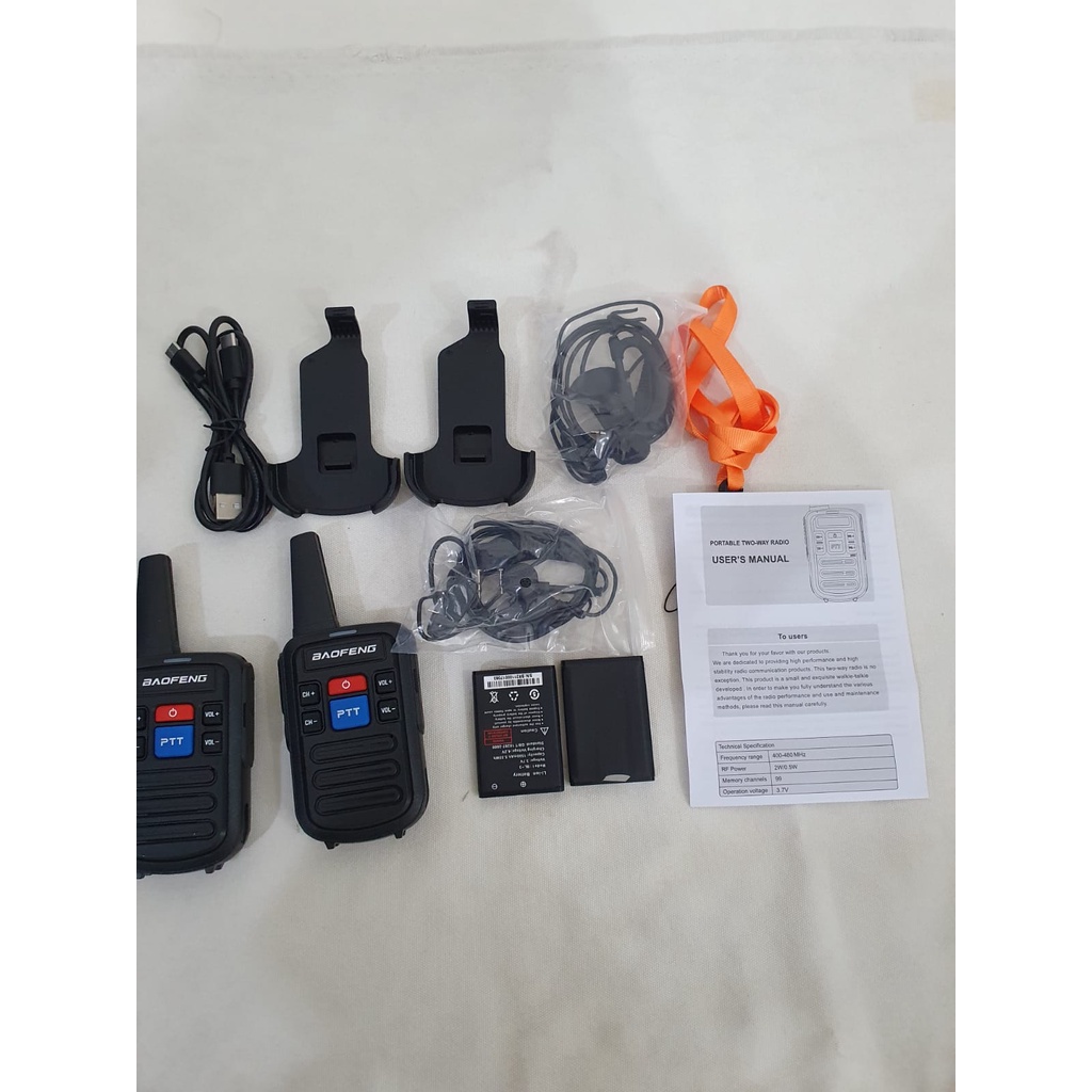 HT  BAOFENG BF-C50 Set 2 Unit BAOFENG BF C50 Two Way Mini Walkie Talkie UHF Single Band