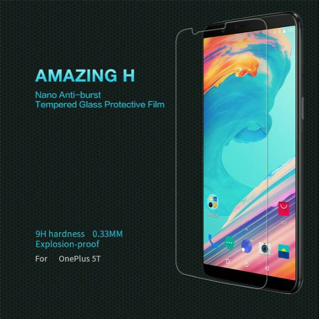 Nillkin Tempered Glass Amazing H- onePlus 5T/ OnePlus 6/ 6T/ OnePlus 7