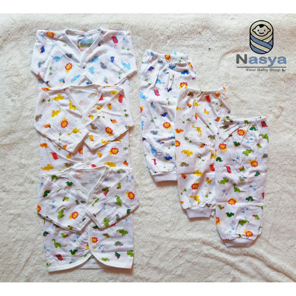 [B-002] Setelan Baju Bayi Lengan Panjang New Born merk Shankusen kualitas SNI halus lembut murah