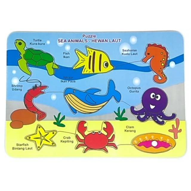 Puzzle Hewan Laut Jual Grosir Murah Mainan Edukasi Edukatif Anak