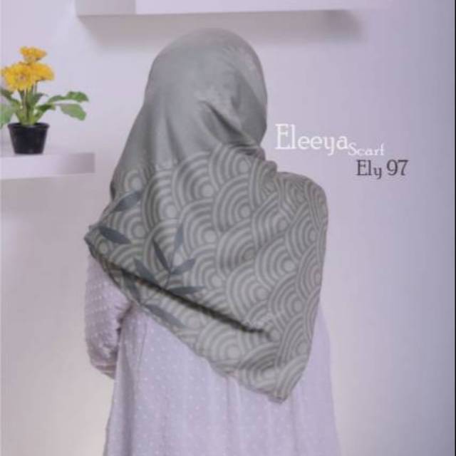 HIJAB SEGIEMPAT MOTIF || Eleeya Scarf ELY 97