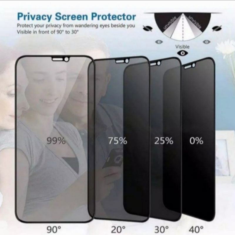 Realme C21Y C25Y tempered glass privacy anti gores anti spy