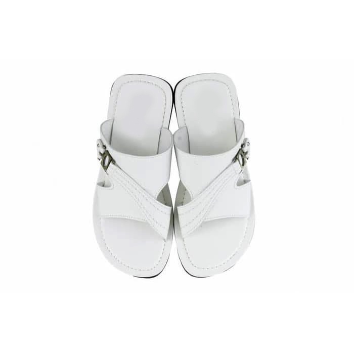 sandal putih pria bagus murah GLF sendal jepit kulit kuat awet - sandal cowok casual keren