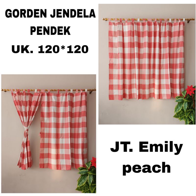 GORDEN TIRAI JENDELA PENDEK KAMAR UK GORDEN RUANG TAMU  120x120  MINIMALIS