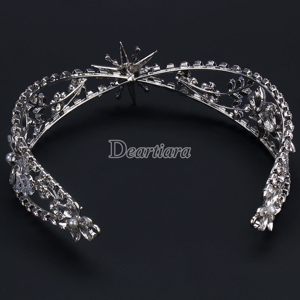 New Luxury Rhinestone Zirconium Stone Hoop Retro Bridal Headdress Headband Crown