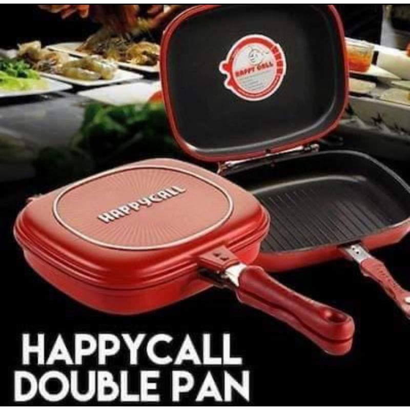 Happy Call Double Pan -Happy Call 32cm Panci Teflon Double Pan