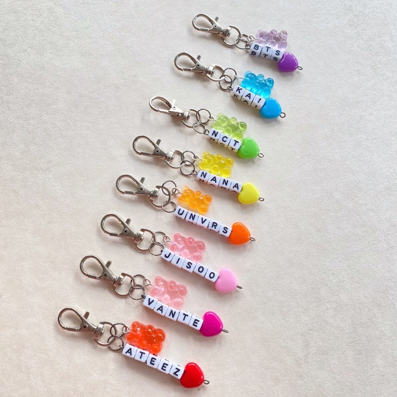 [CUSTOM] Gummy Bear Charm Custom Keyring/ Gantungan Beruang NCT EXO SEVENTEEN STRAY KIDS