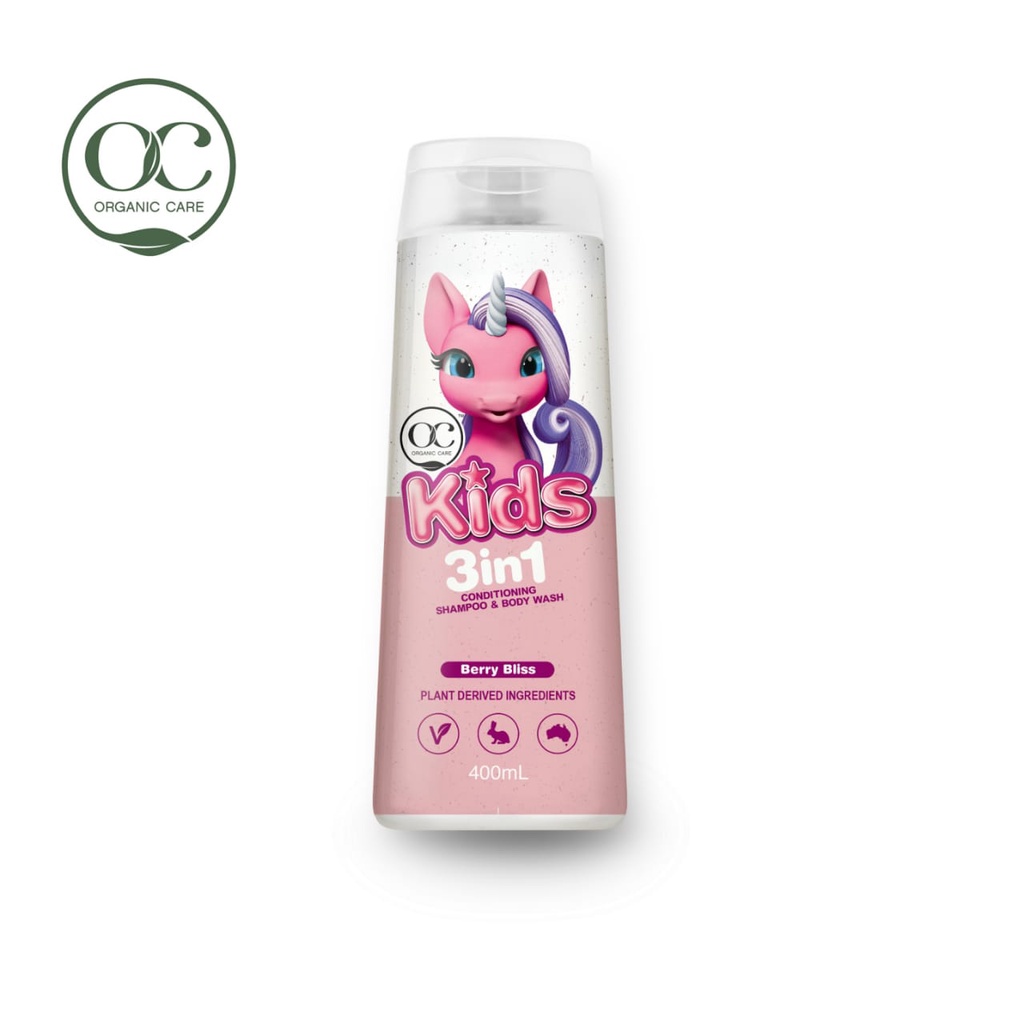 Organic Care Kids Berry Bliss 3 in 1 Shmp, Condi &amp; Bodywash 400 ml